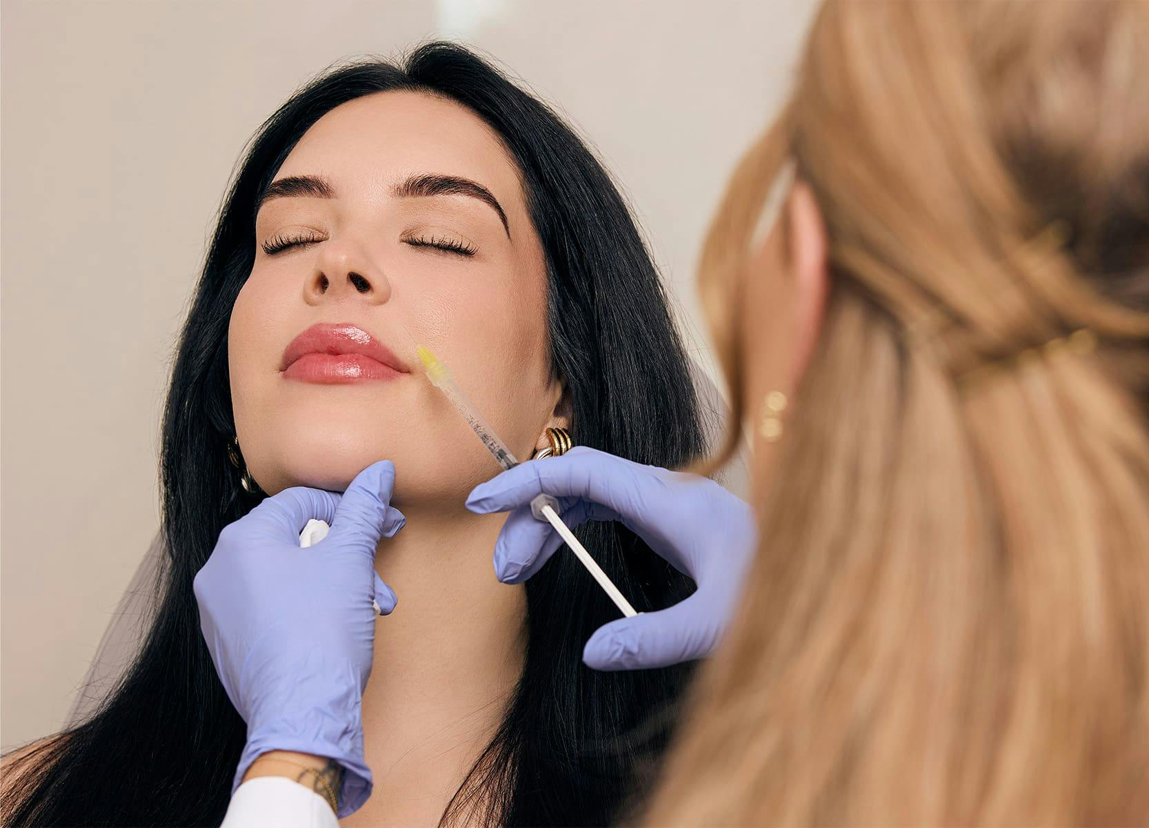 Woman during treatment