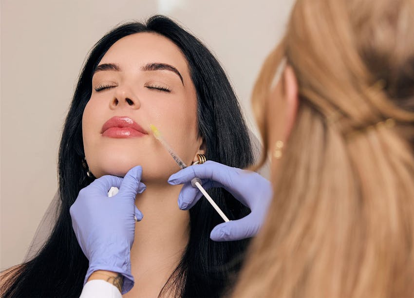 Woman during treatment