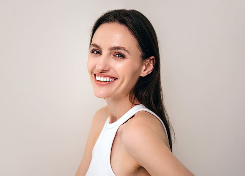 Woman smiling