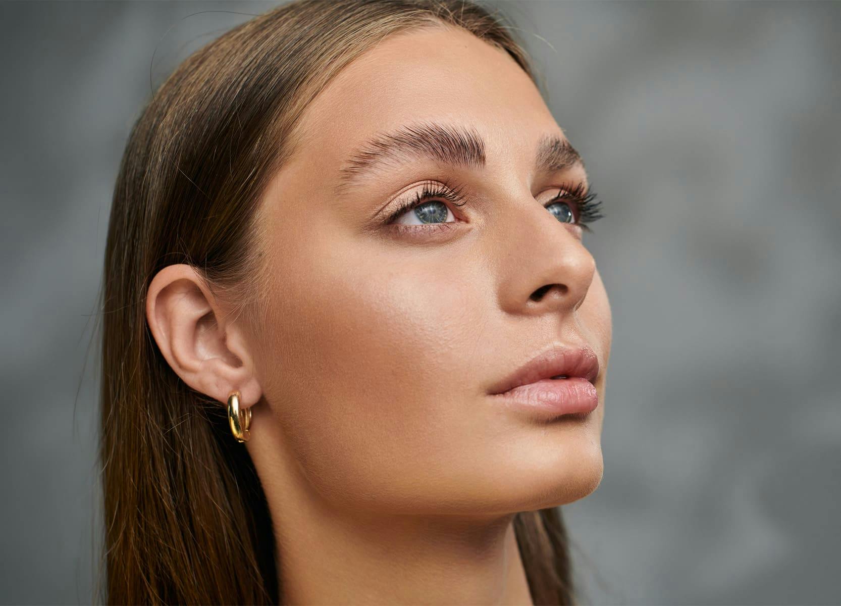 Woman looking upward