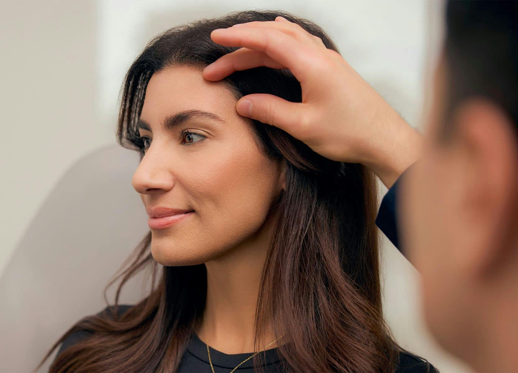 Woman smiling during consultation