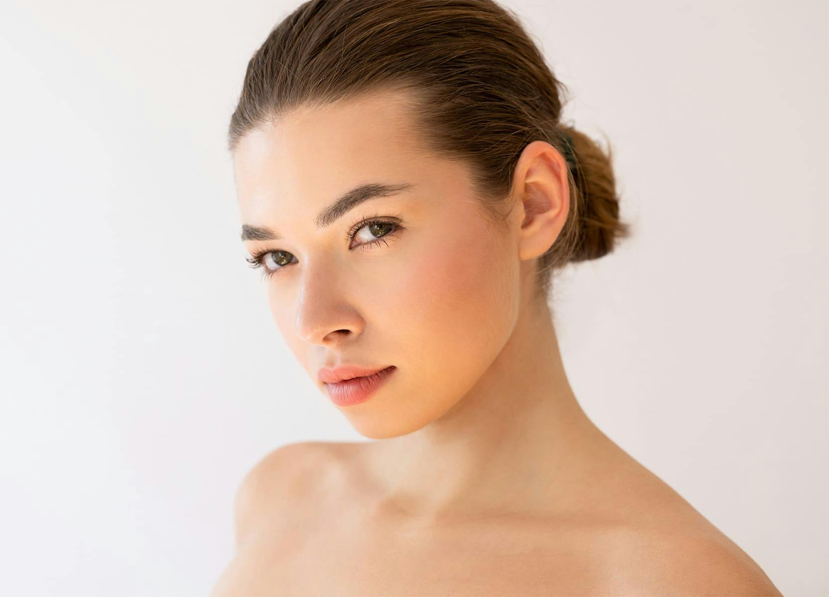 Woman in bright lighting