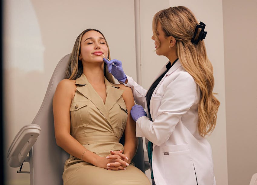 Woman during treatment