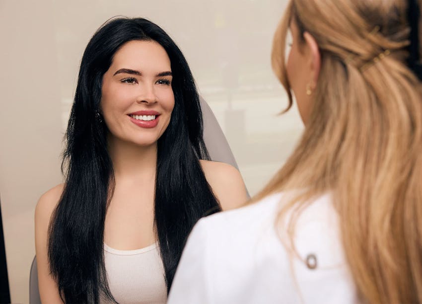 Woman smiling