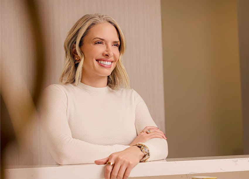 Woman smiling