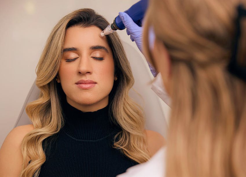 Woman during treatment