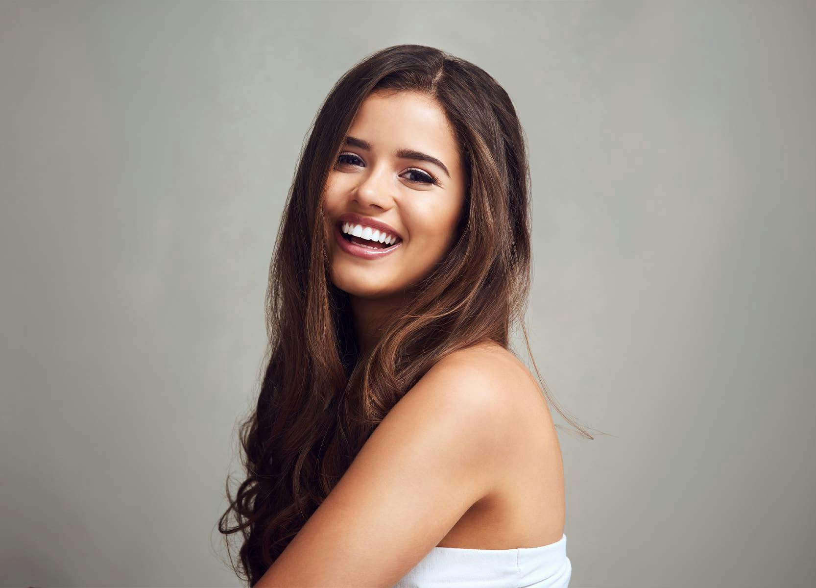 Woman smiling