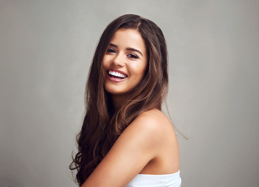 Woman smiling