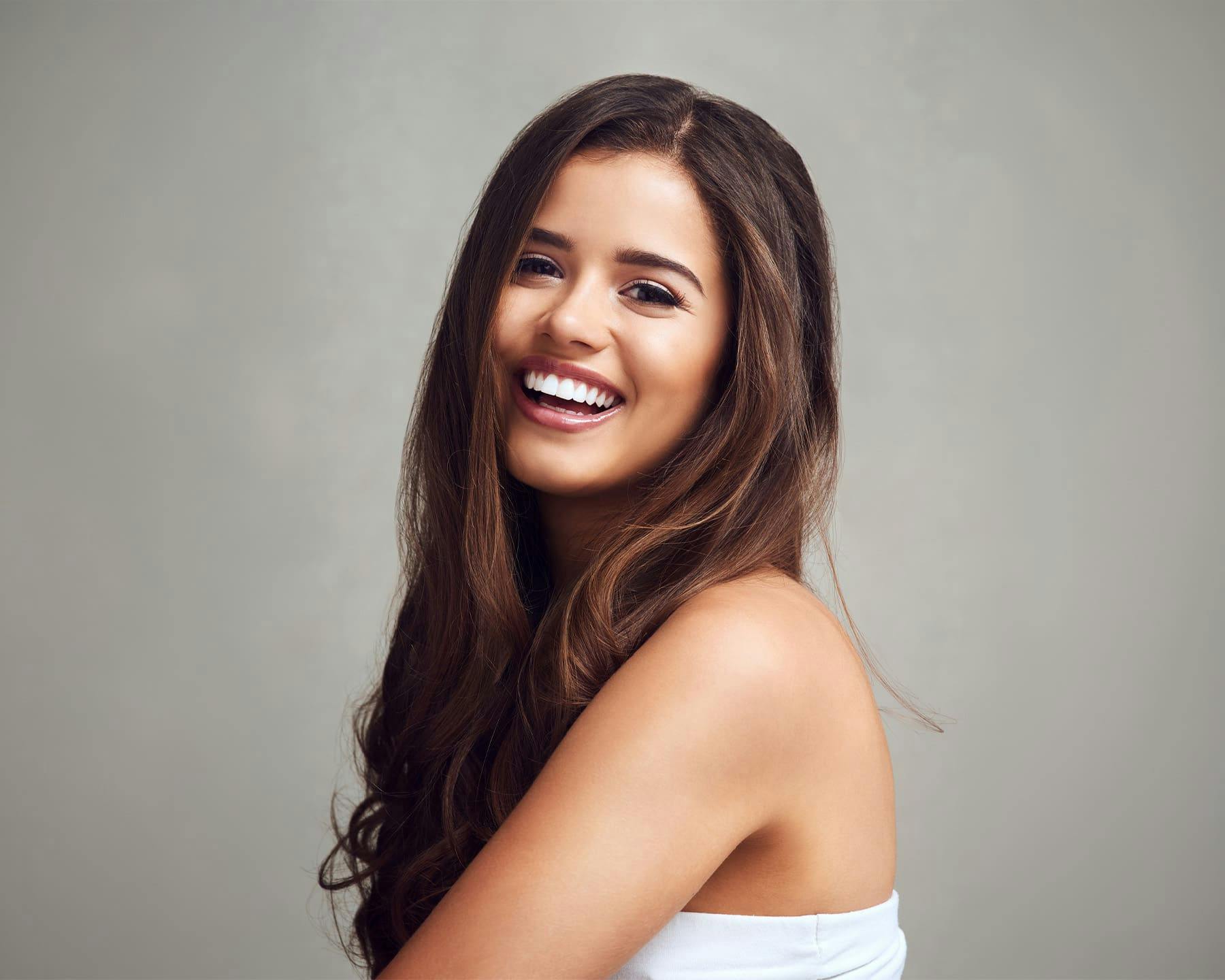 Woman smiling