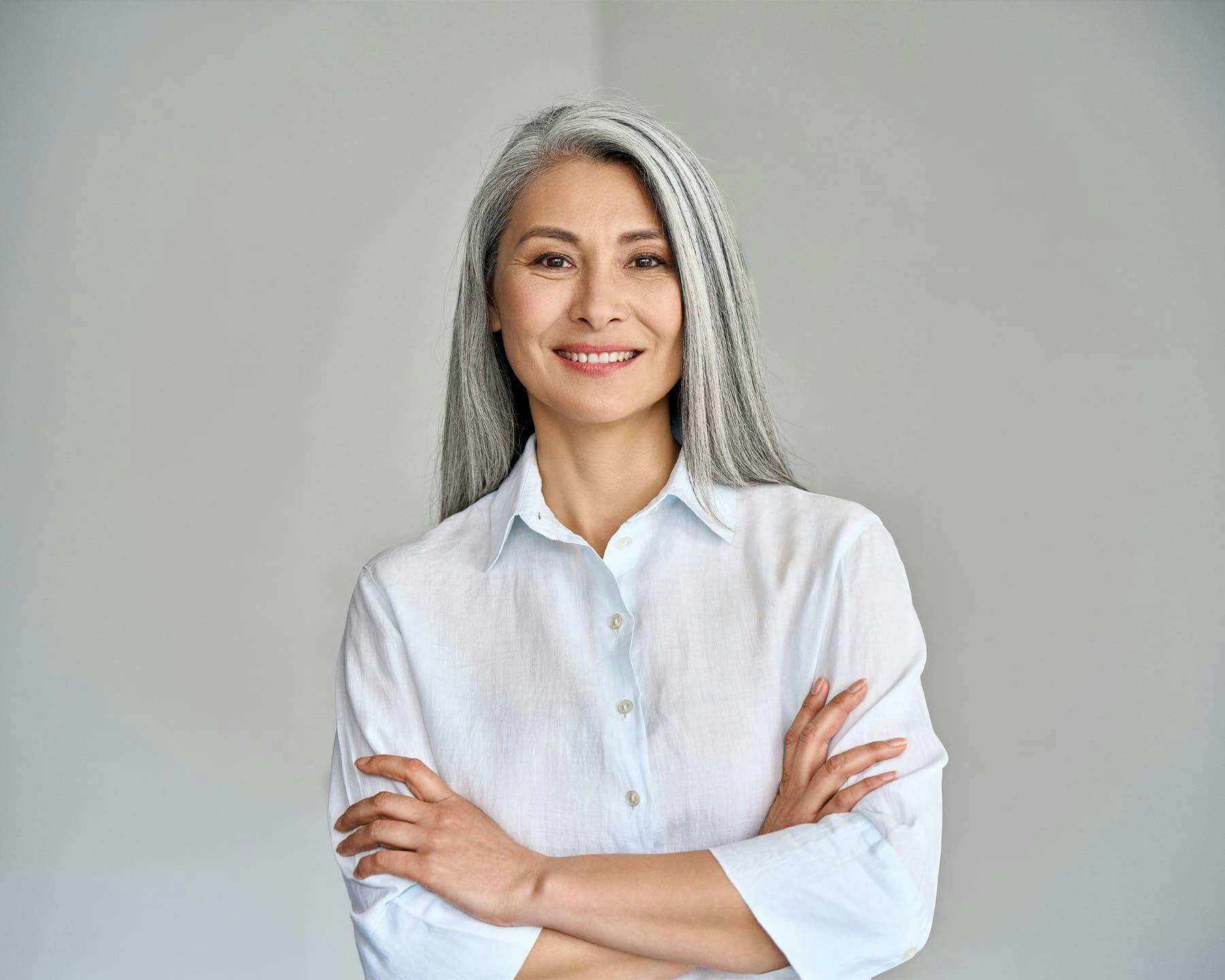 Woman smiling