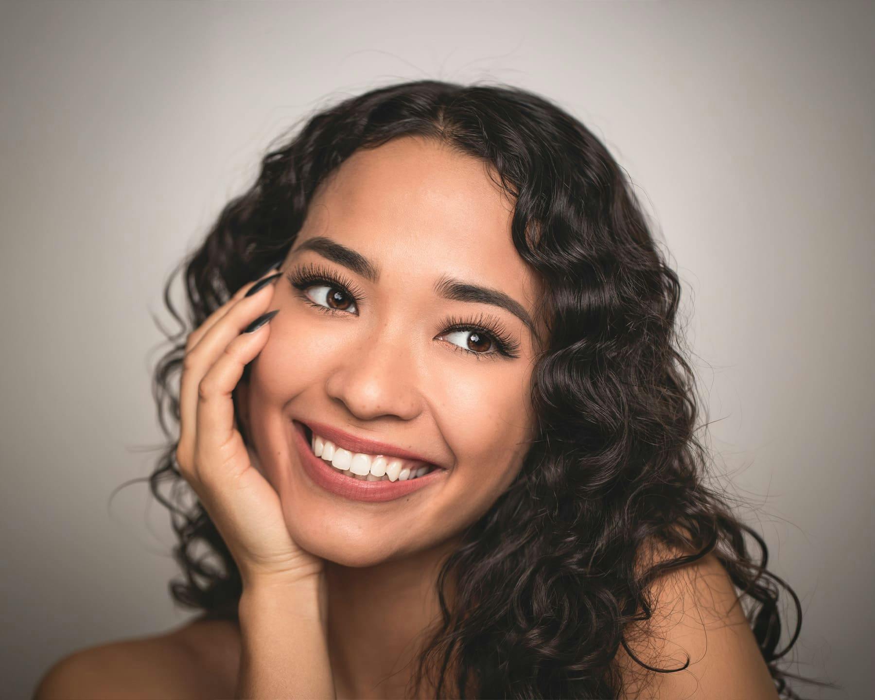 Woman smiling
