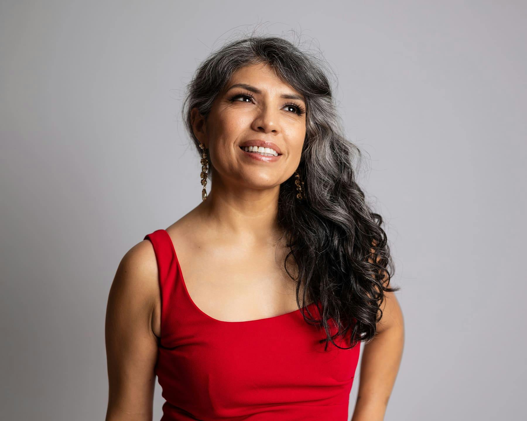 Woman smiling