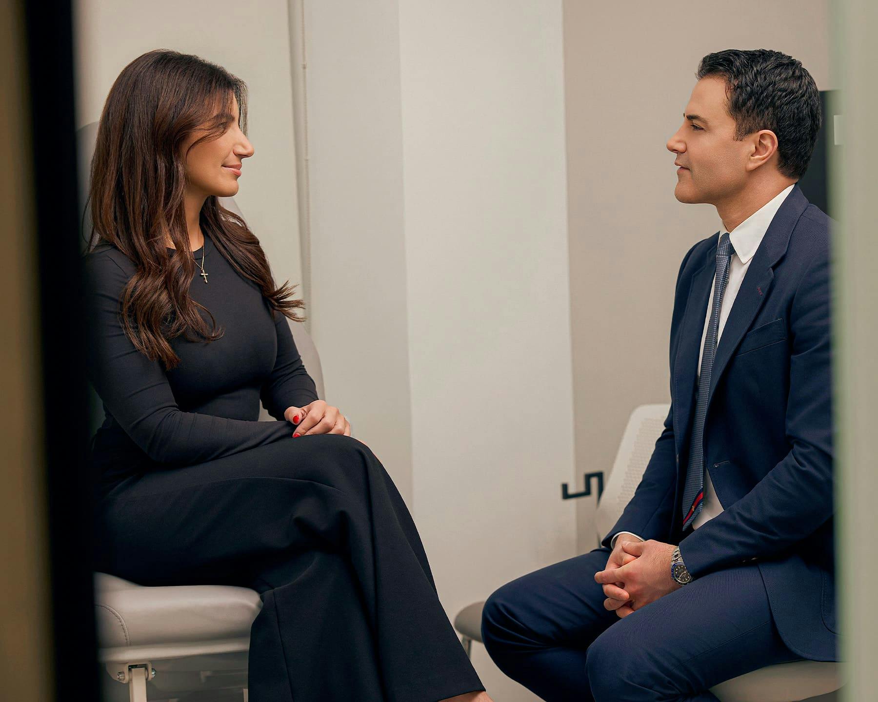 Woman and doctor during consultation
