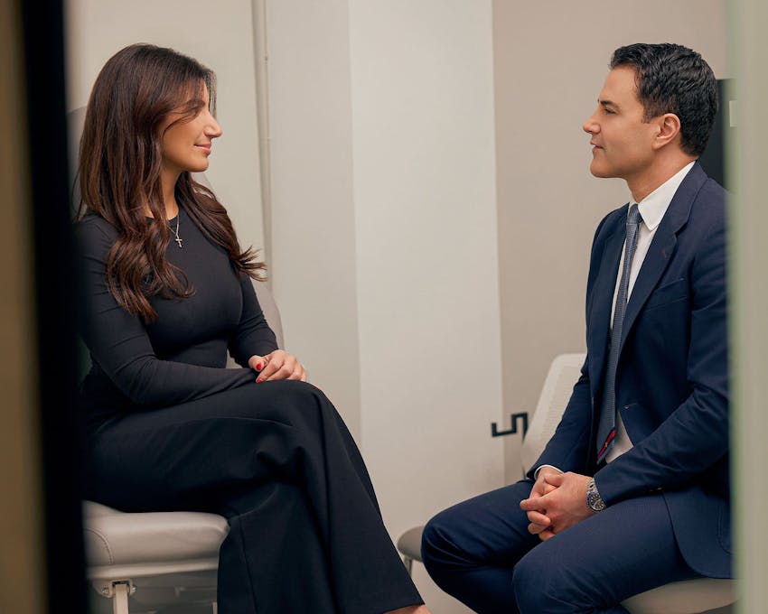 Woman and doctor during consultation