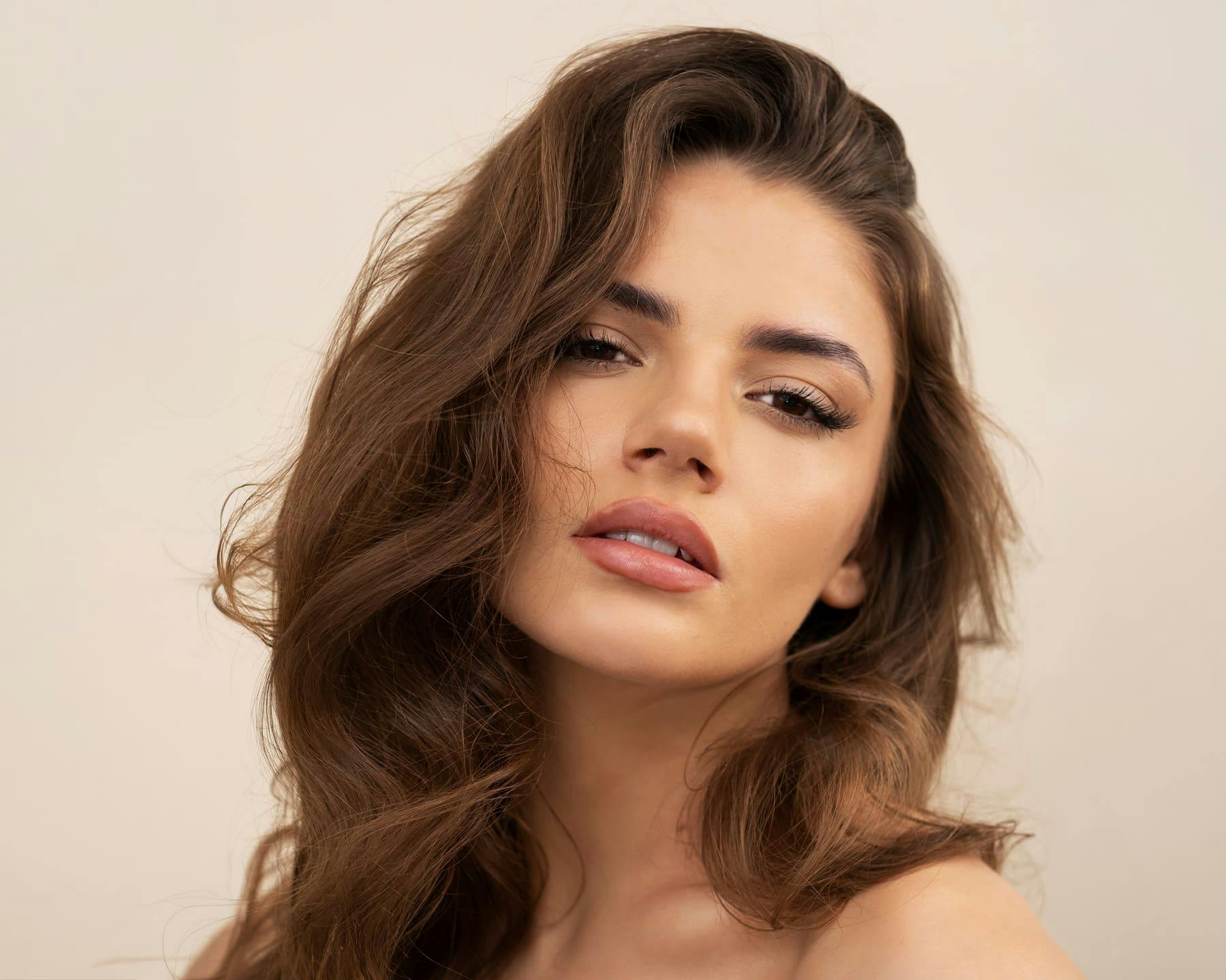 Woman with full hair