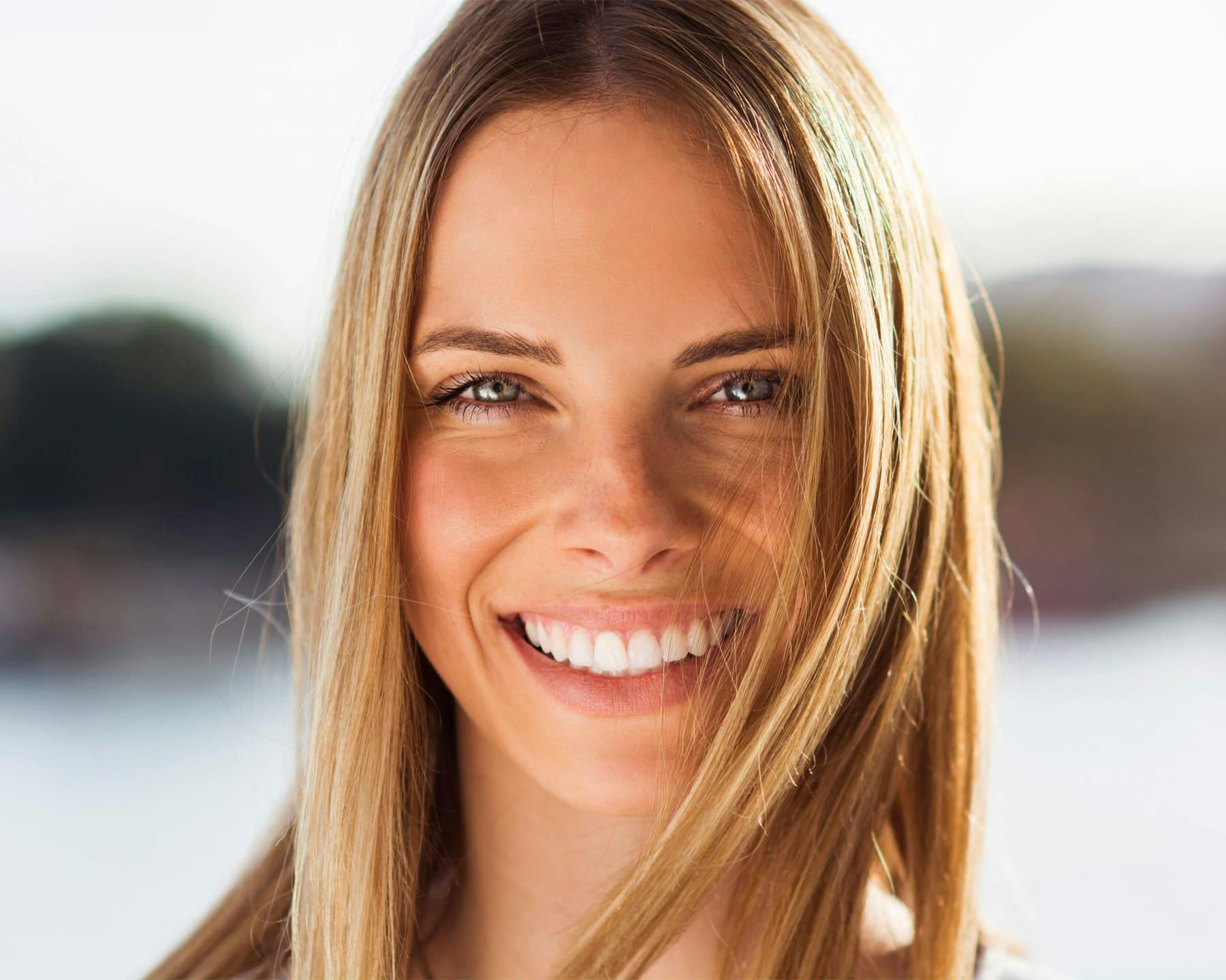 Woman smiling