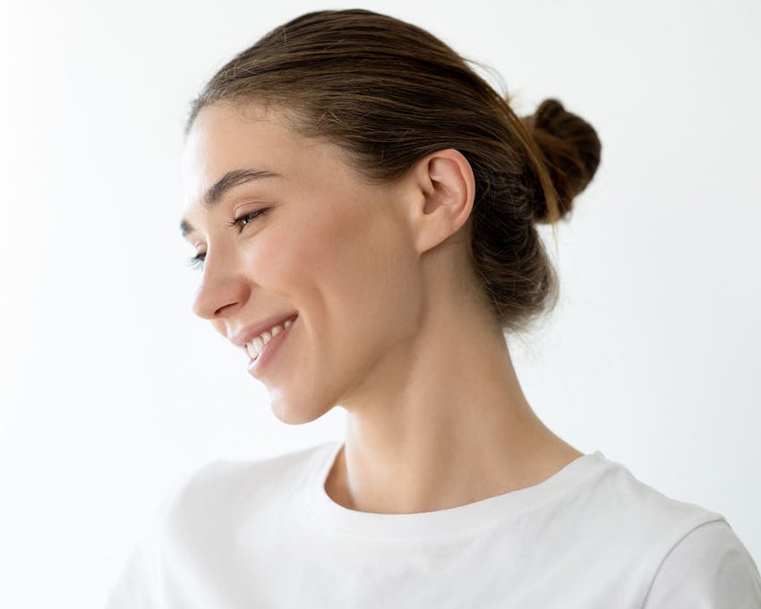 Woman smiling