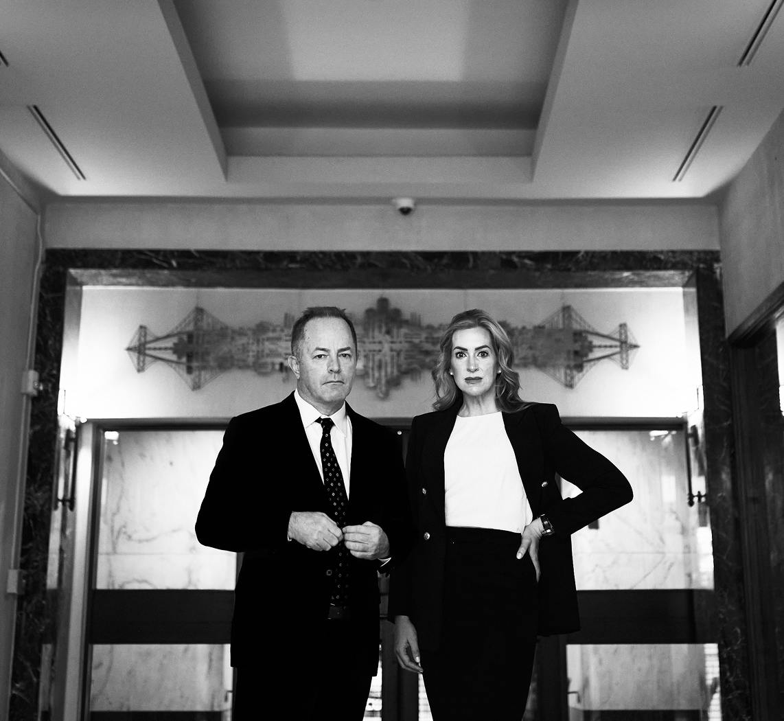 Two lawyers standing