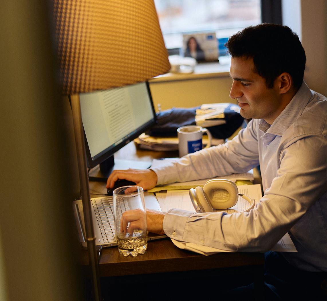 attorney on a computer