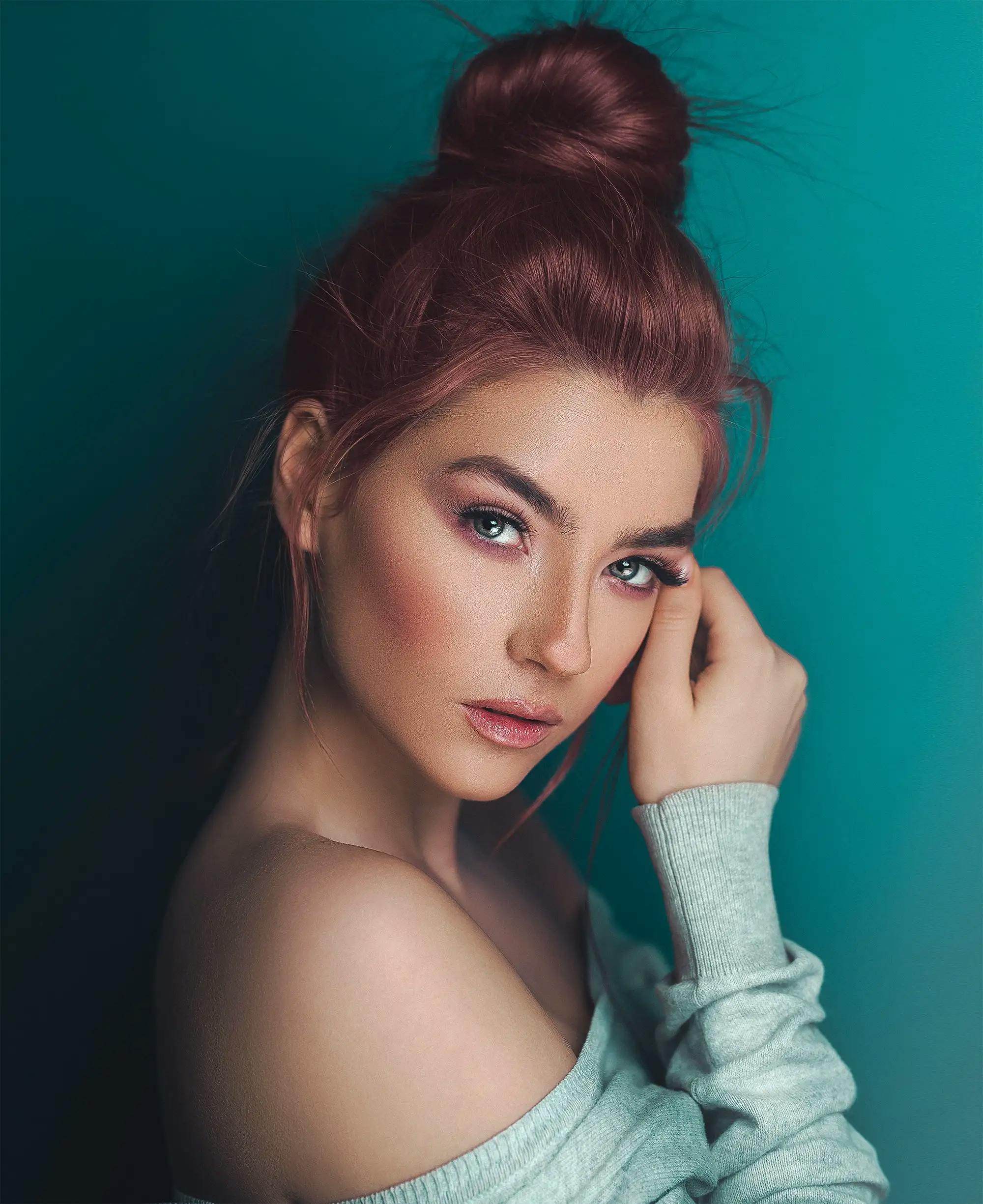 woman with makeup