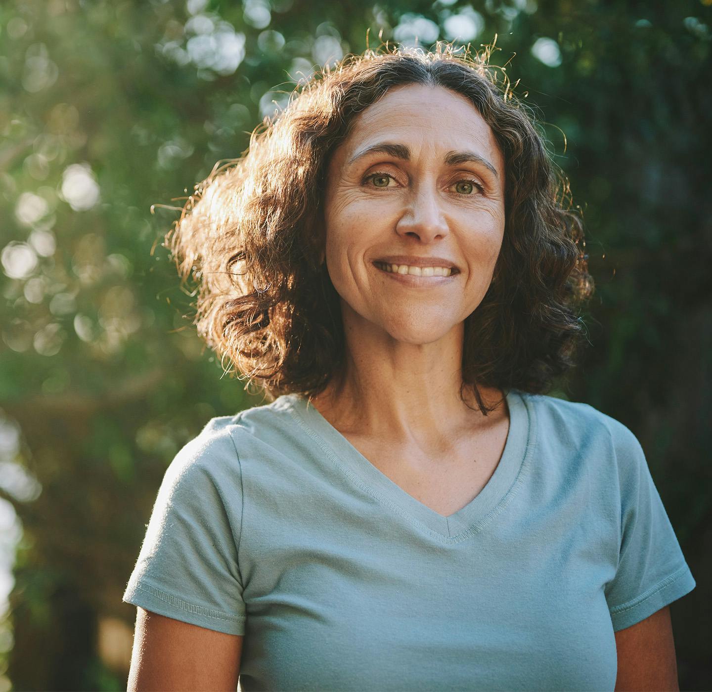 Women smiling