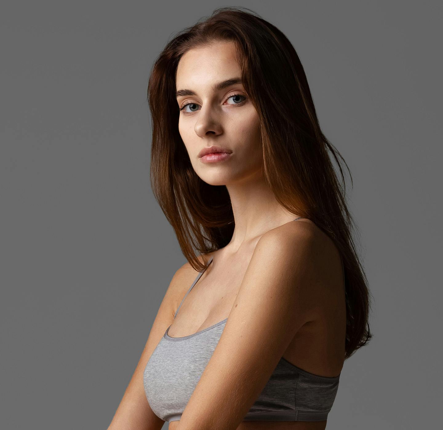 Women gray bra