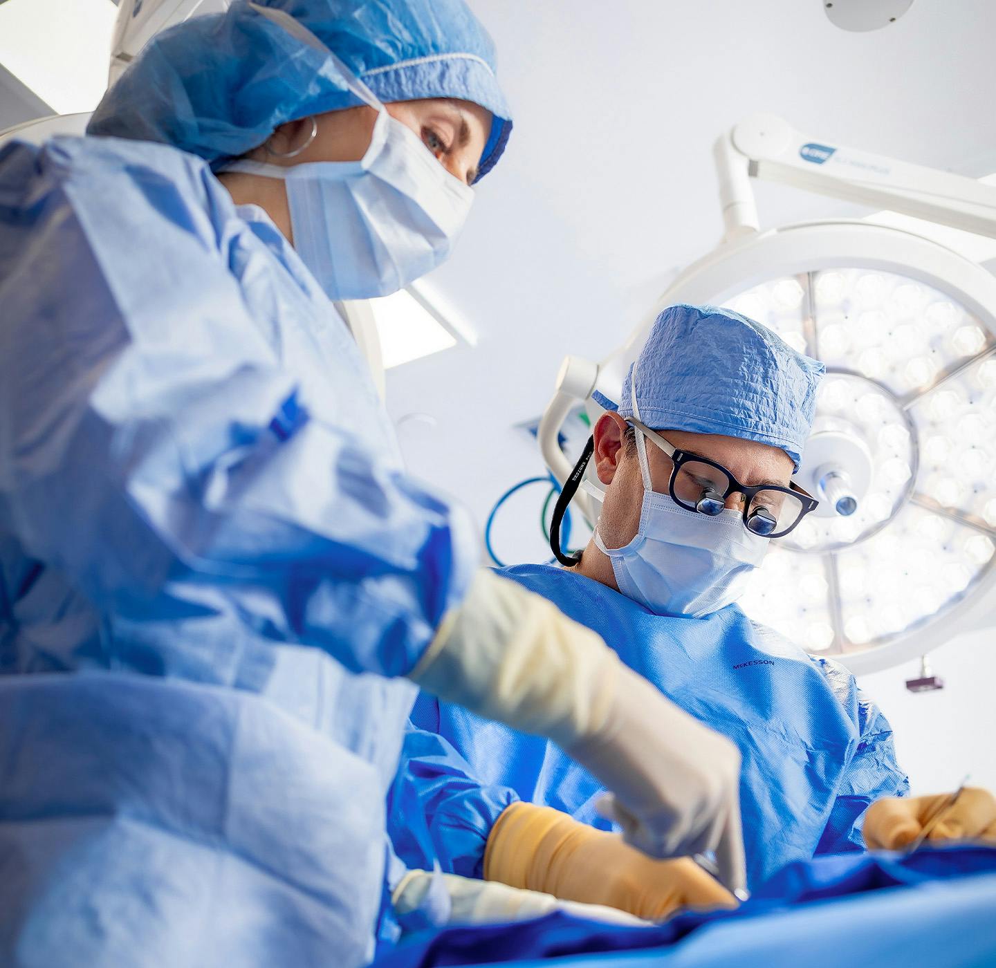 Doctors performing surgery