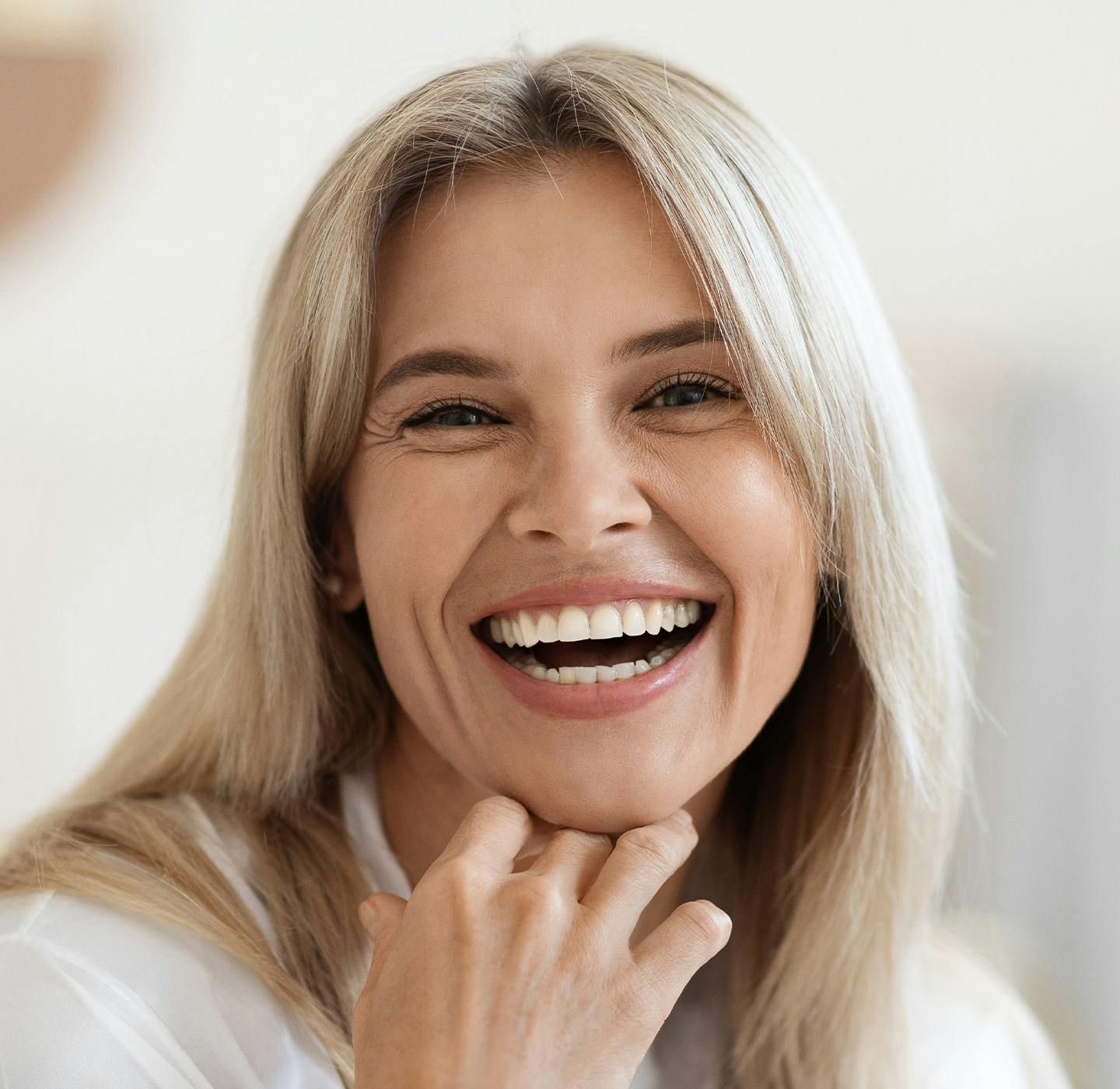 woman laughing