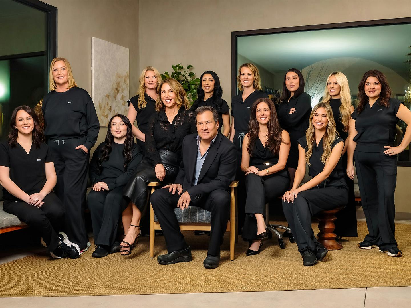 Dr. Chalekson with his staff