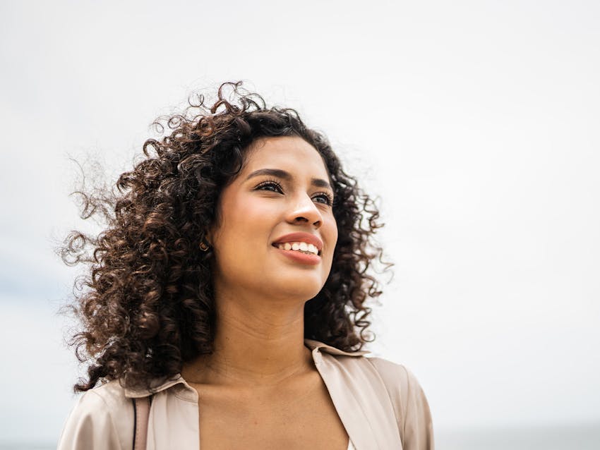 woman smiling