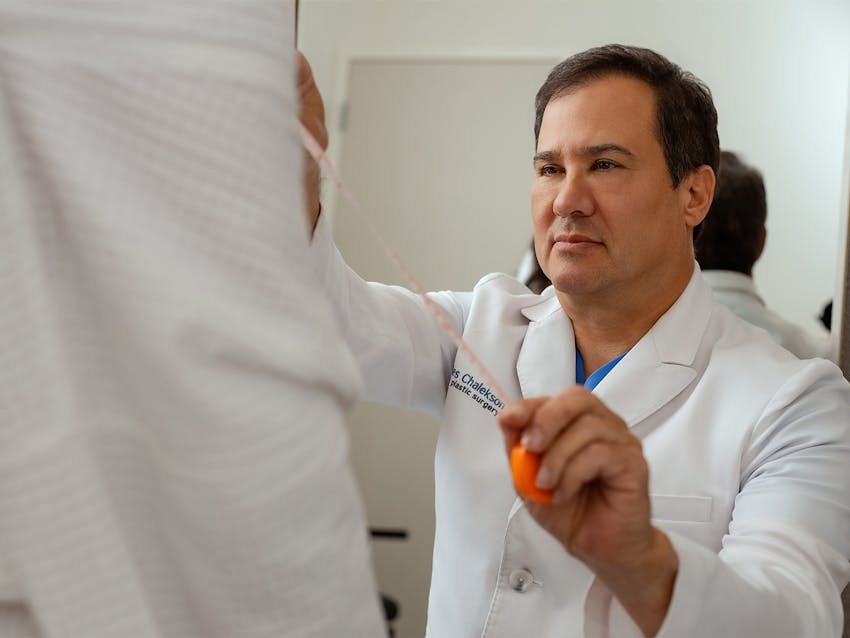 Doctor with patient