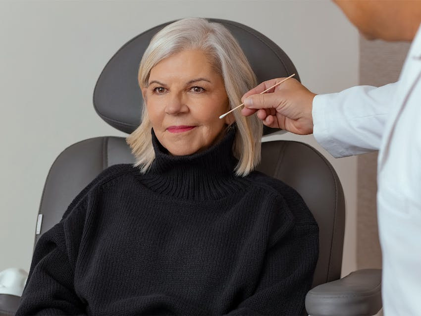 Women in patient chair