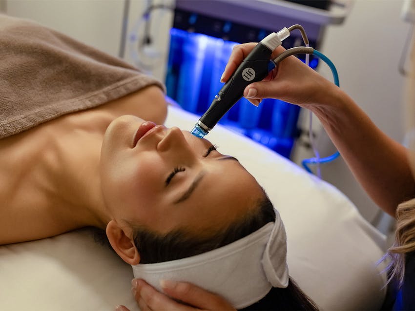 woman getting a facial