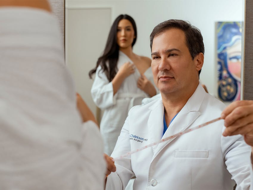 Doctor with patient