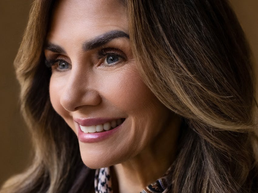 woman smiling