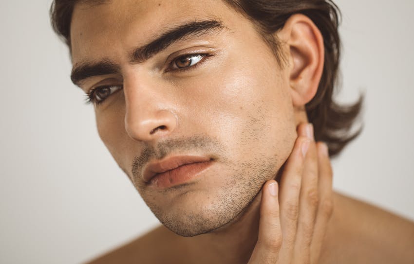close up of mans face