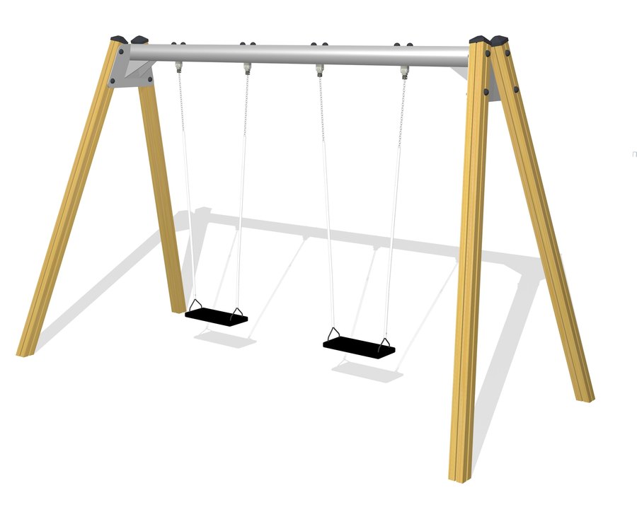 Feglas med 2st gungsitsar