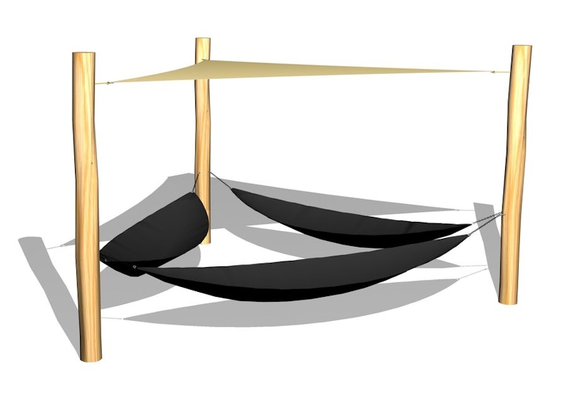 Hängmattor med solsegel (LEK31076)