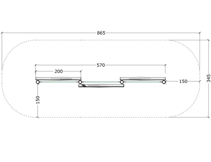 Balansbom med rep x3 (YLEK31952) - bild 2