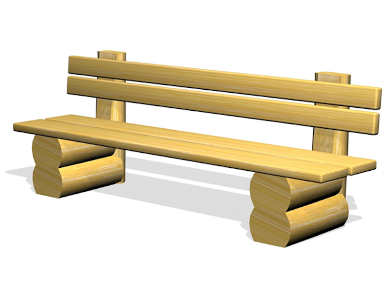 Roglas bänk med rygg