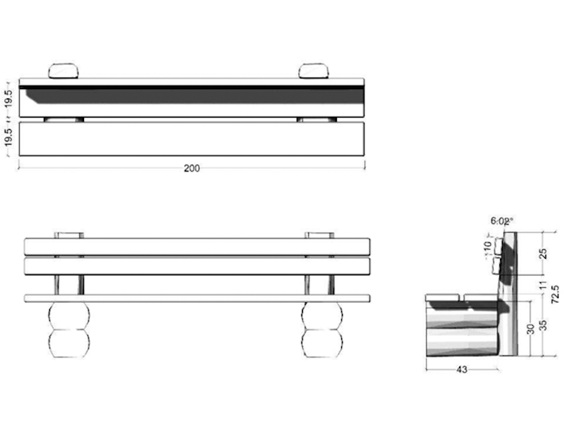 Roglas bänk med rygg - bild 2