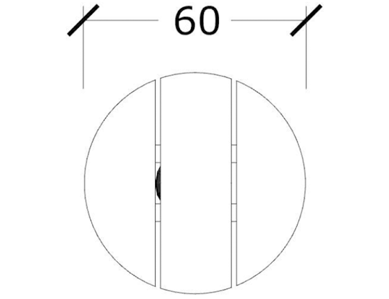 Sandlekbord Robinia Ø60cm (YLEK31968) - bild 2