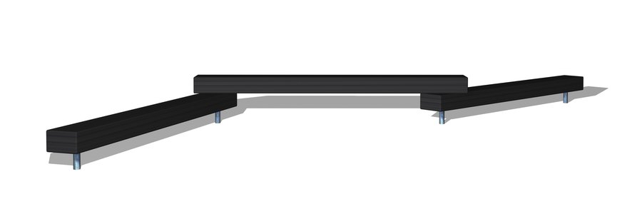 Lärksliper med stålben x3