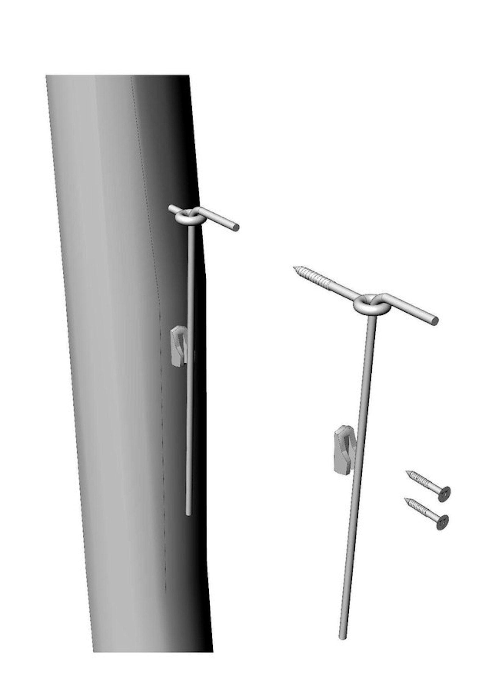 Monteringssats Trekantigt solsegel 3pc