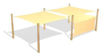 2 Solsegel / 6 ben / 2 Vindskydd