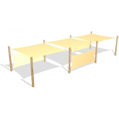 3 Solsegel / 8 ben / 3 Vindskydd