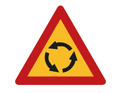 A30 - Varning för cirkulationsplats