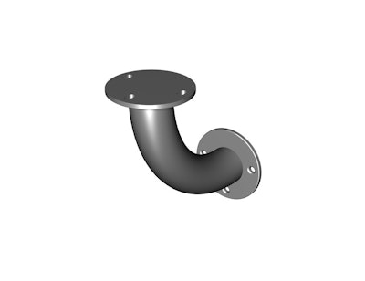 Beslag till golvstolpe i rostfritt stål