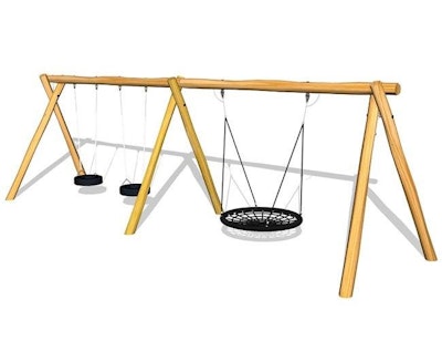 Fabo med 1st Ø120 fågelbogunga + 2st däckgungor