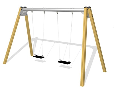 Feglas med 2st gungsitsar